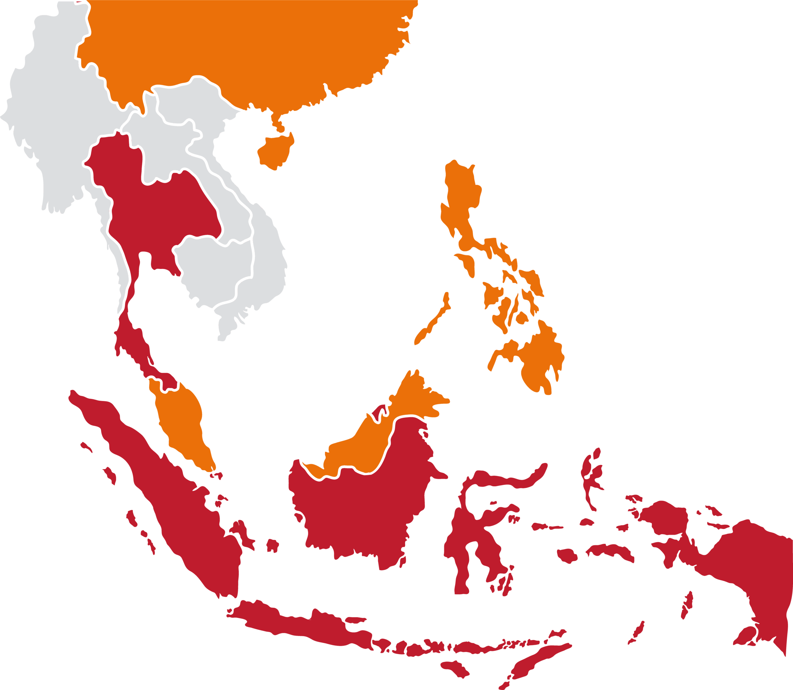 Map of Southeast Asia and China